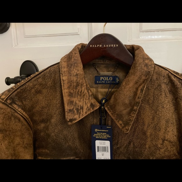 Ralph Lauren Brown Crop Leather Jacket - Picture 5 of 9